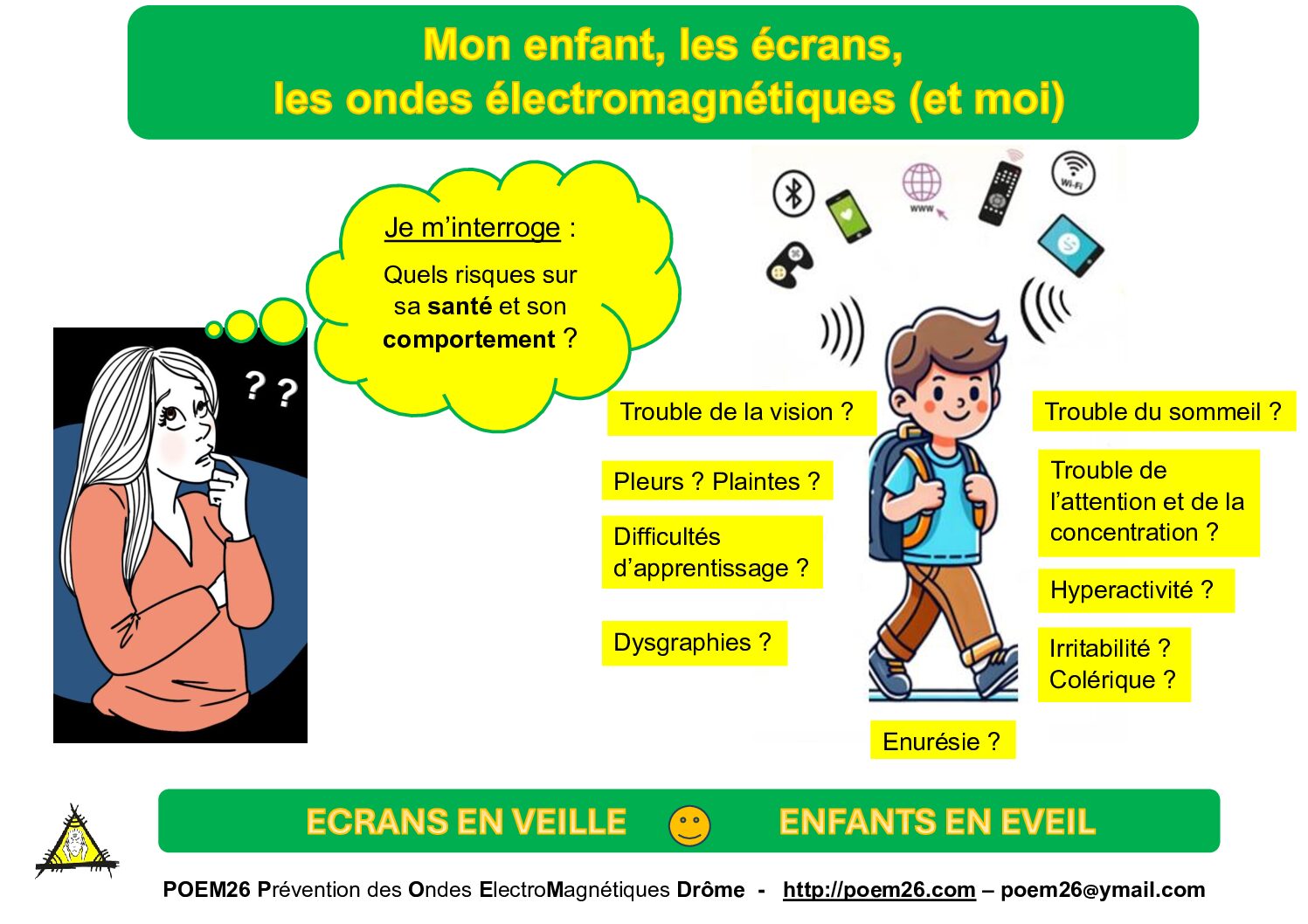 Interpelez vous sur la santé de vos enfants et les ondes électromagnétiques artificielles Interpelez vous sur la santé de vos enfants et les ondes électromagnétiques artificielles